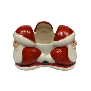 Ardco Santa Planter Candy Dish Unisex OS Red Ceramic Vintage Christmas Decor